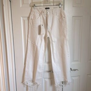 White hot BNWT DL1961 Vintage Hepburn wide leg high rise